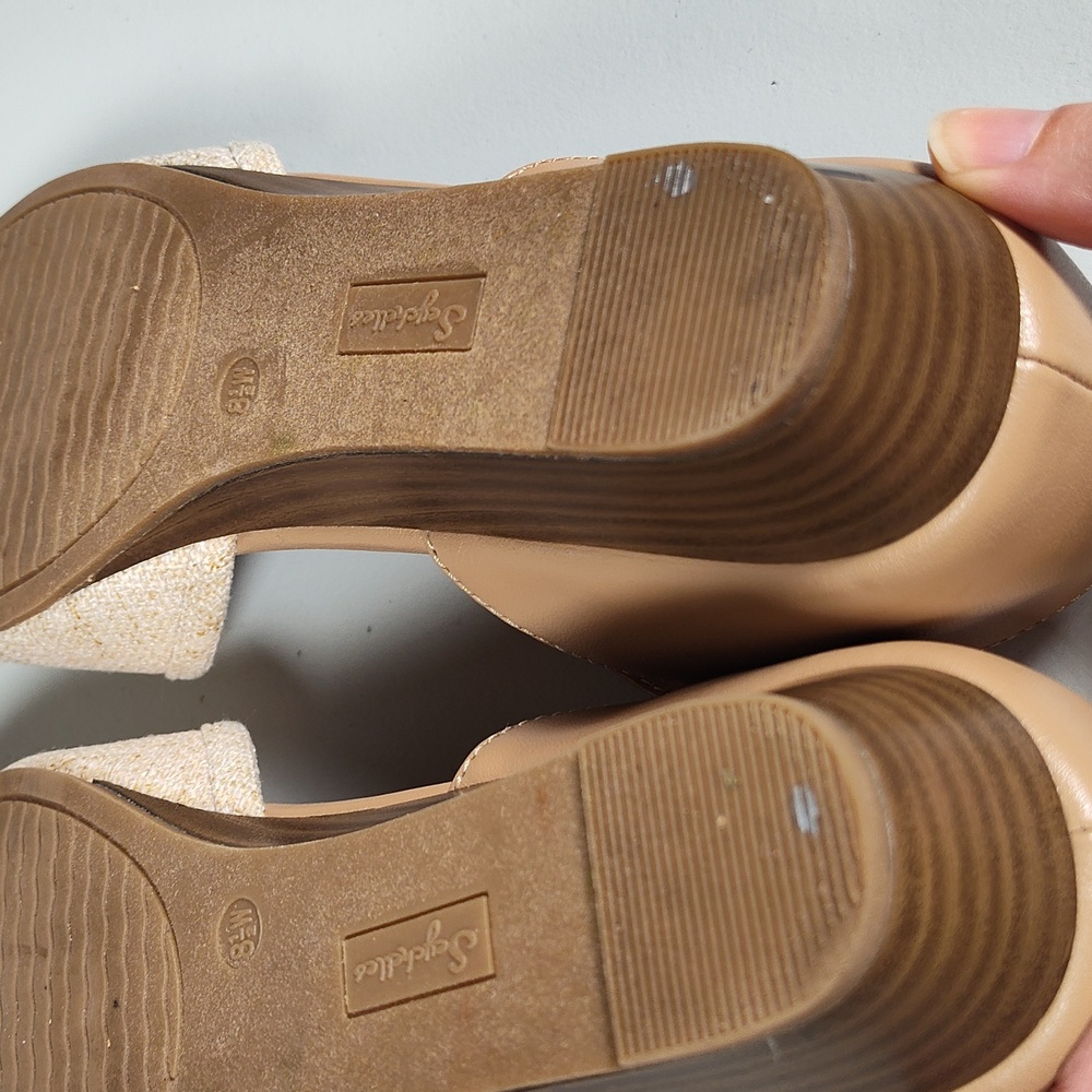 Seychelles d'orsay ankle strap wedge sandals flats 8.5 wide - Picture 12 of 14